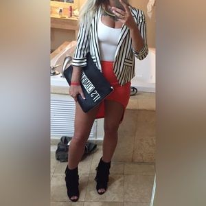 Sparkle and fade stripped blazer